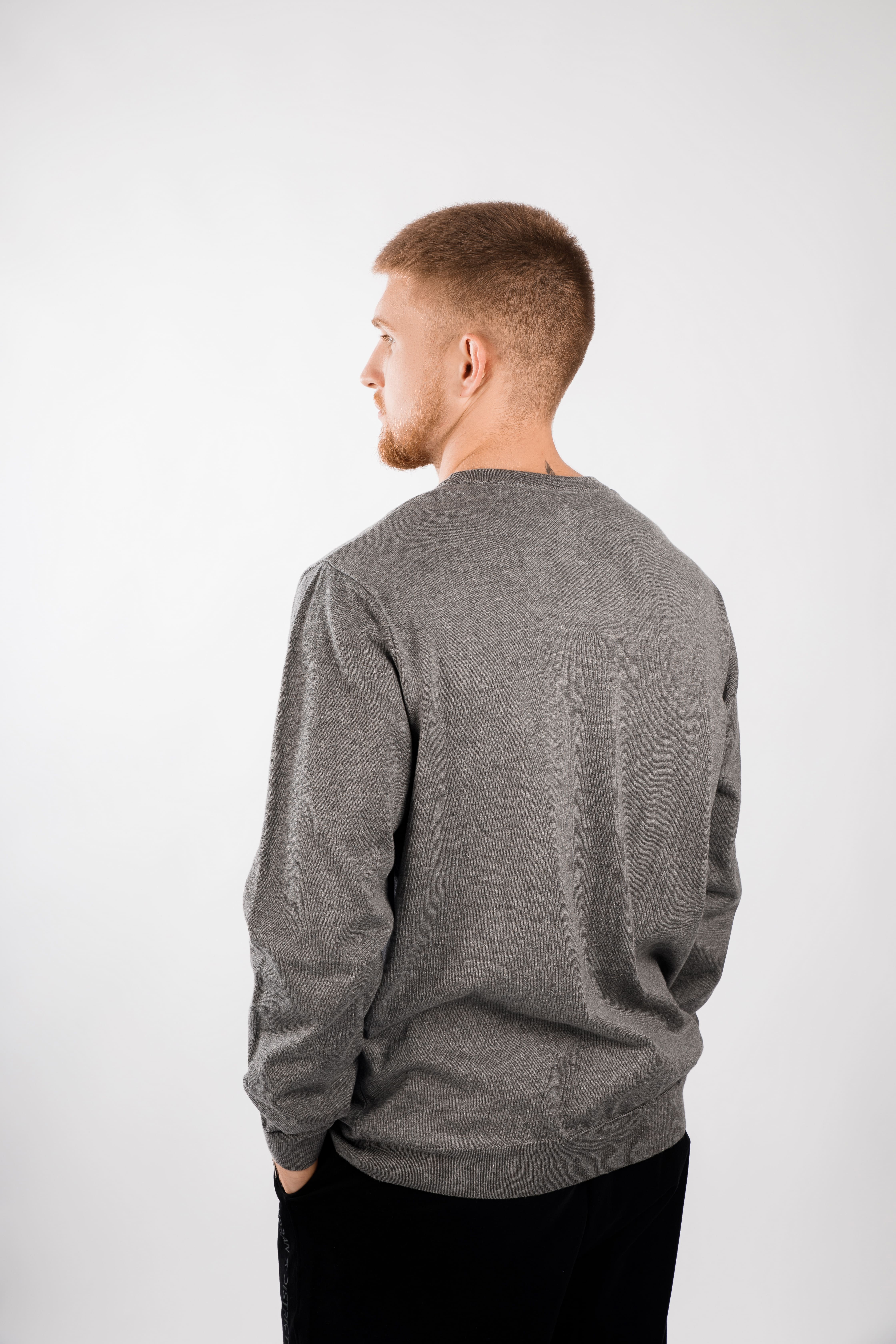 картинка Джемпер мужской «Влад-1» (меланж светло-серый) от магазина Одежда+