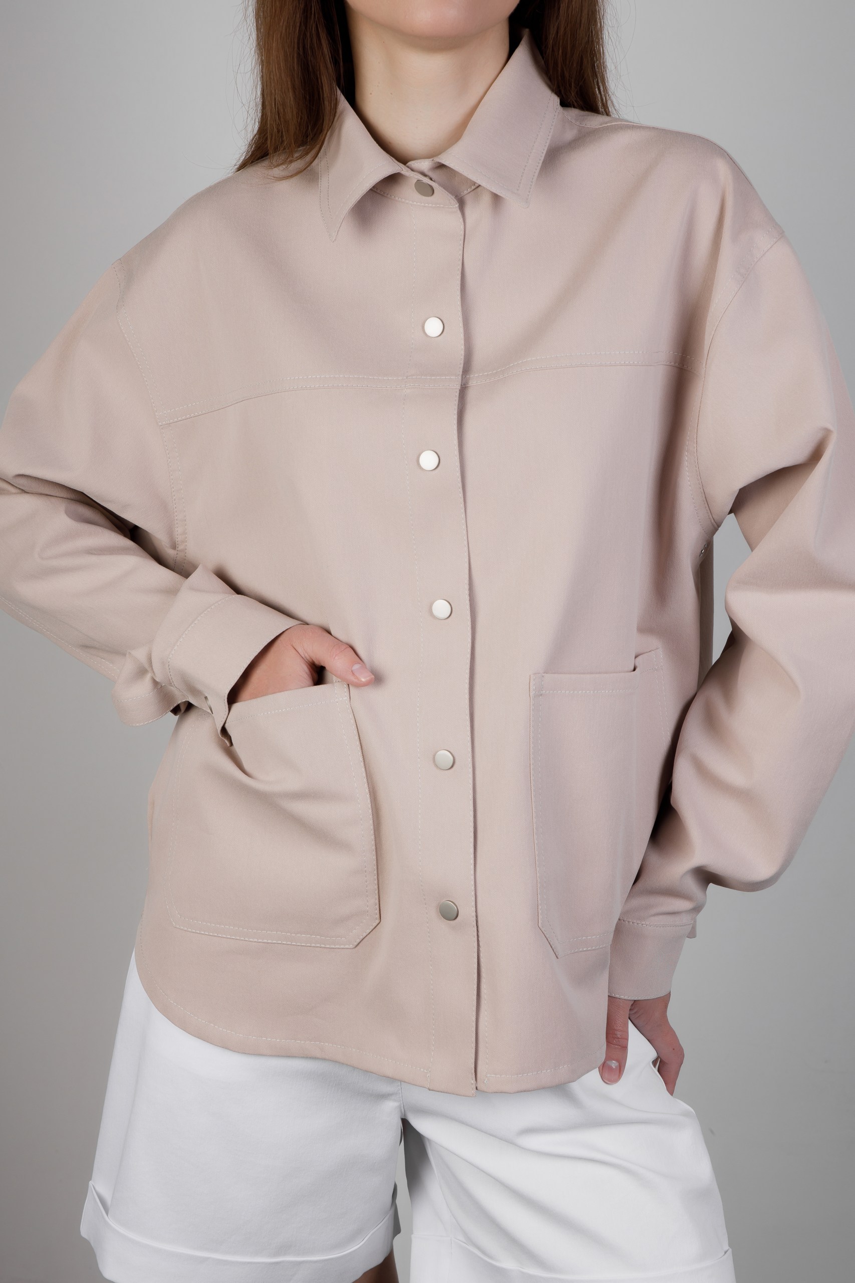 картинка Жакет женский "RIOT-джинс" (бежевый) от магазина Одежда+