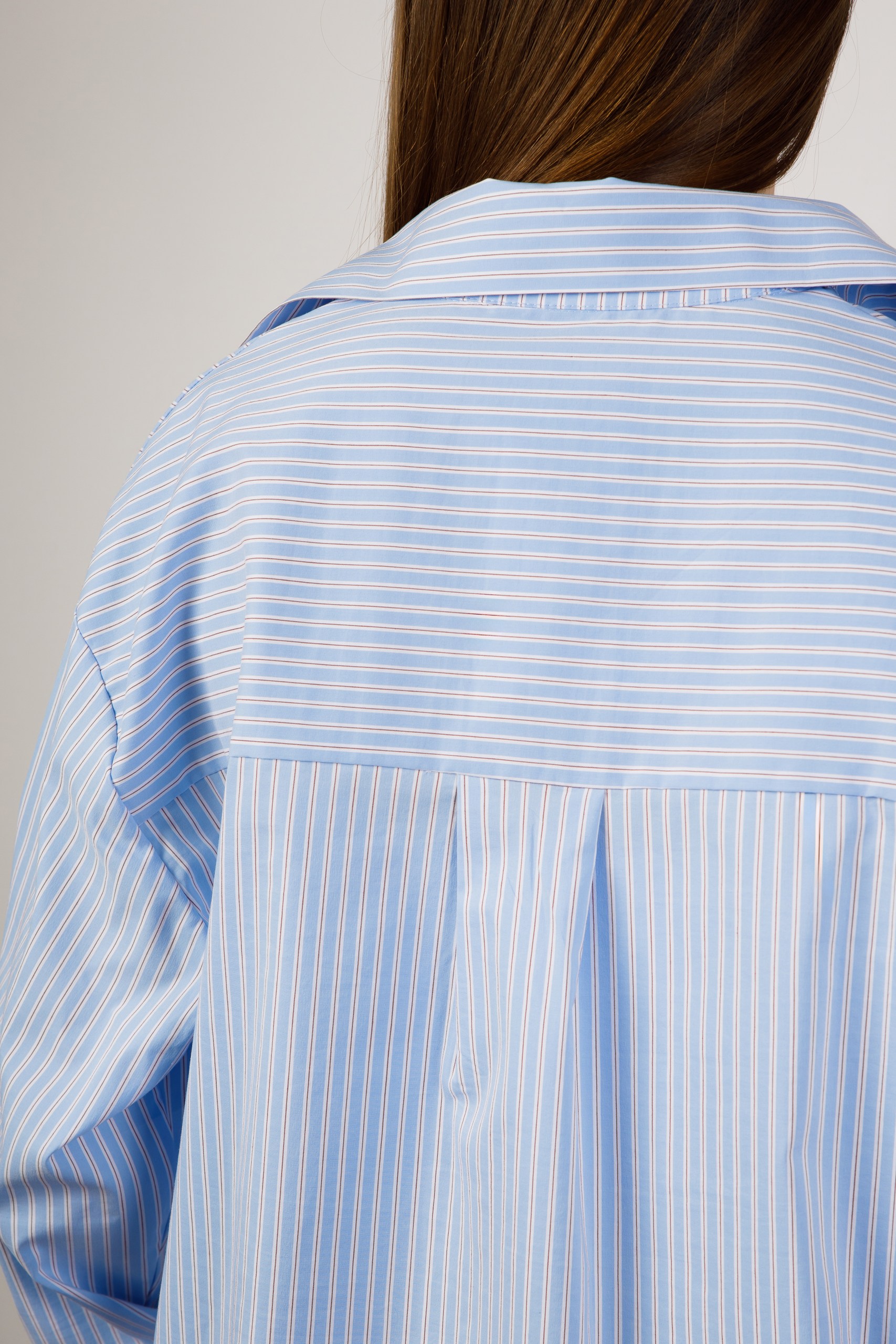 картинка Блузка женская «Лолита-цвет» (полоска микс на голубом) от магазина Одежда+