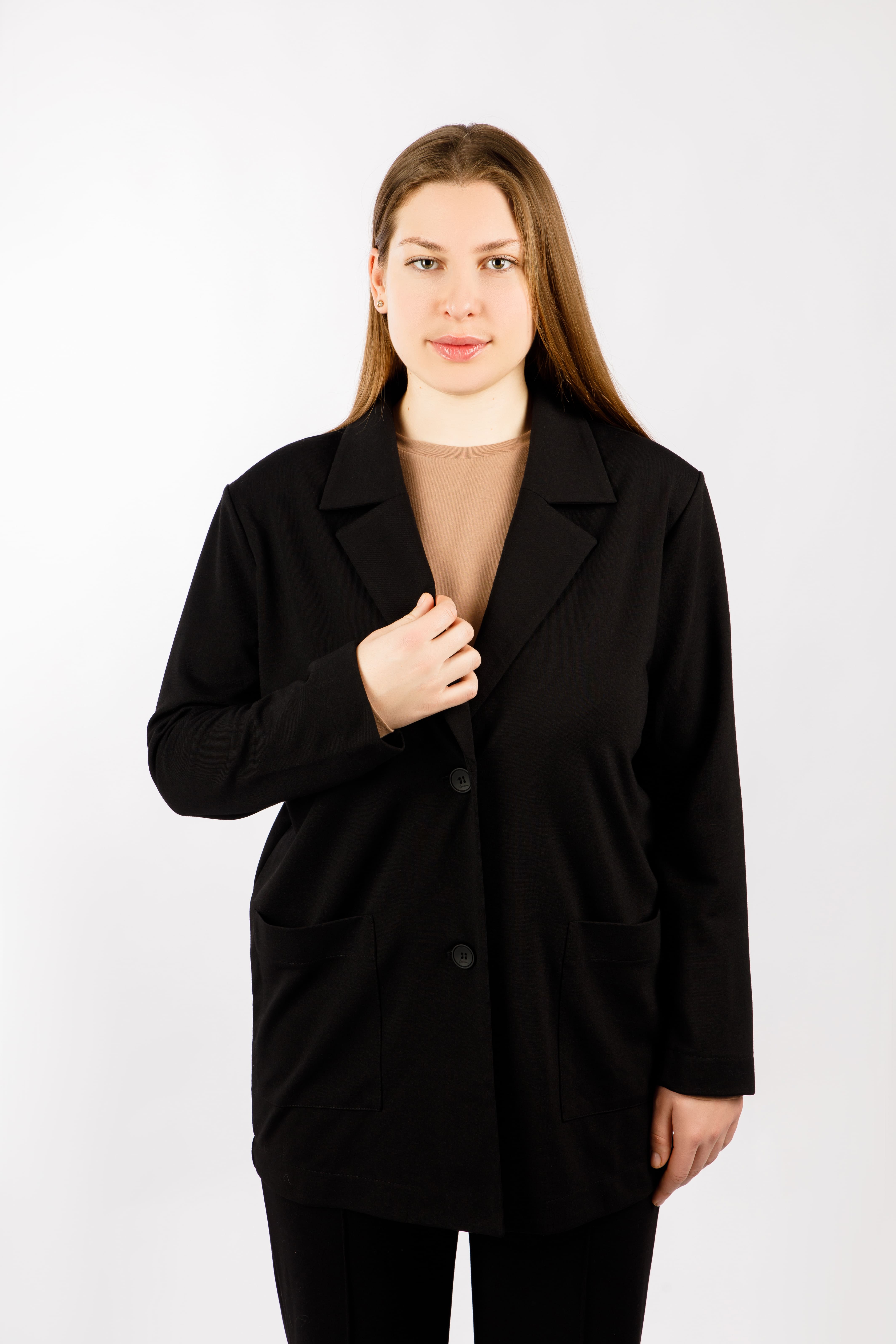 картинка Жакет женский "Шарлин" (черный) от магазина Одежда+