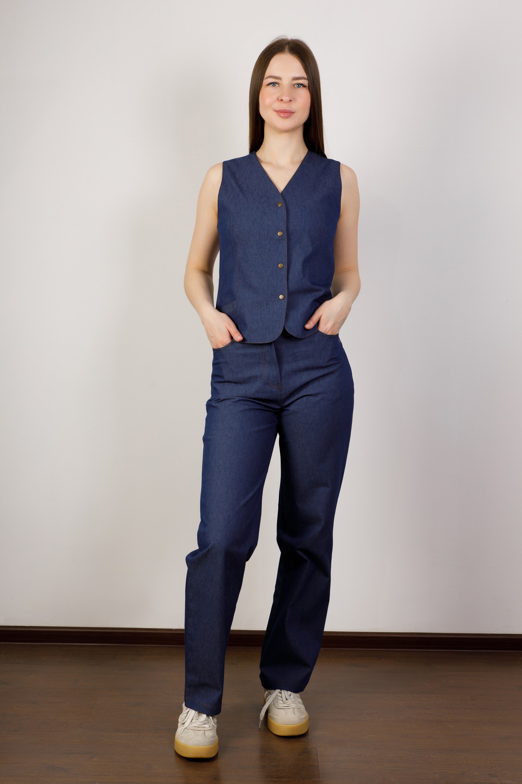 картинка Брюки женские «RIOT-джинс» (тёмно-синий) от магазина Одежда+