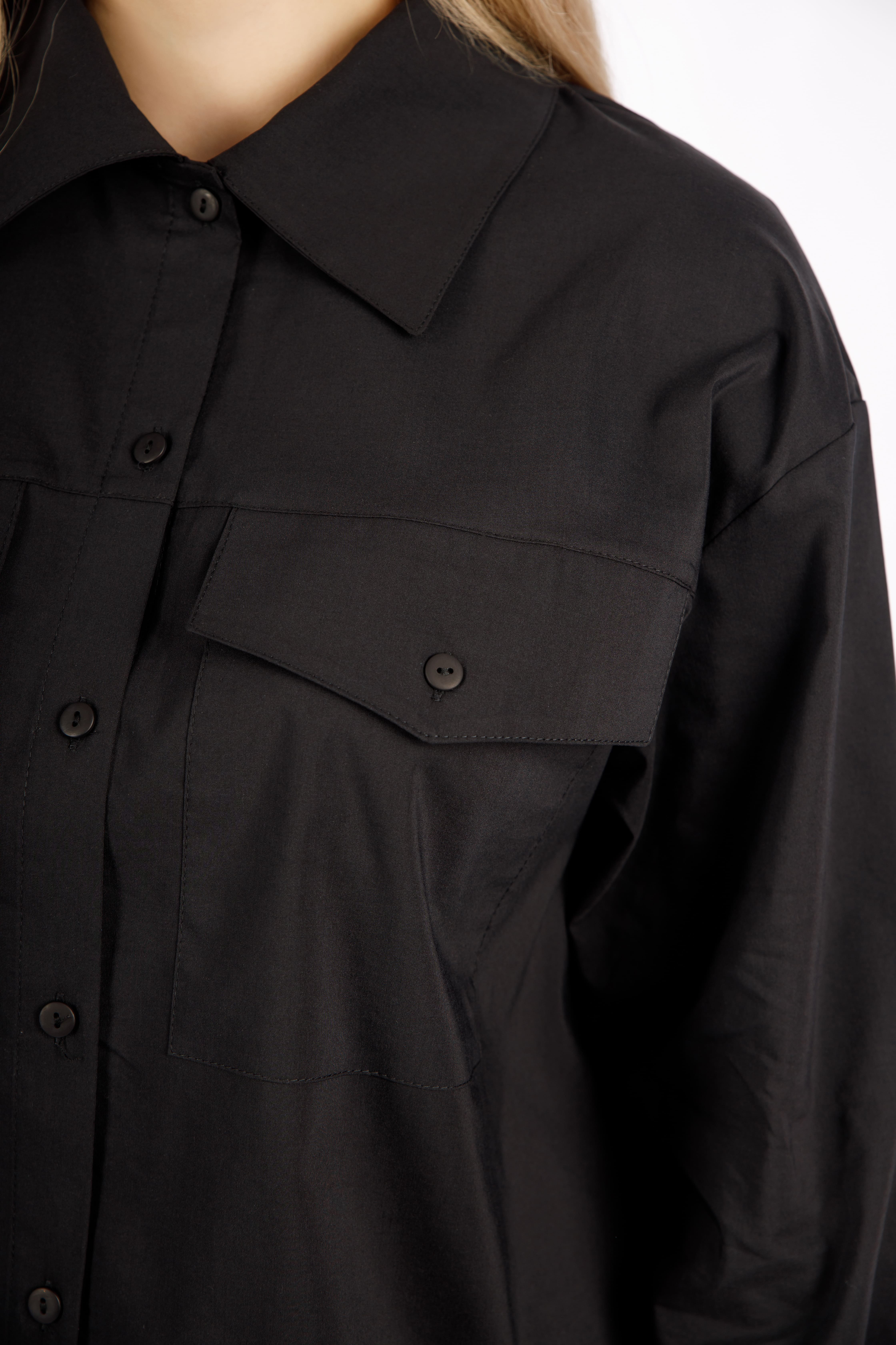 картинка Блузка женская «Фелис» (черный) от магазина Одежда+